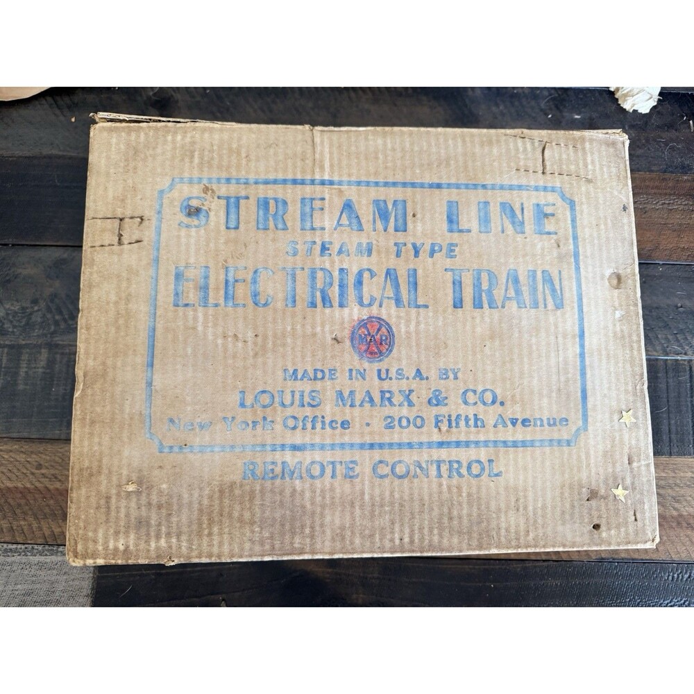 Prewar Marx Mercury Copper Streamliner Train Set 4 Pc Original Box Track